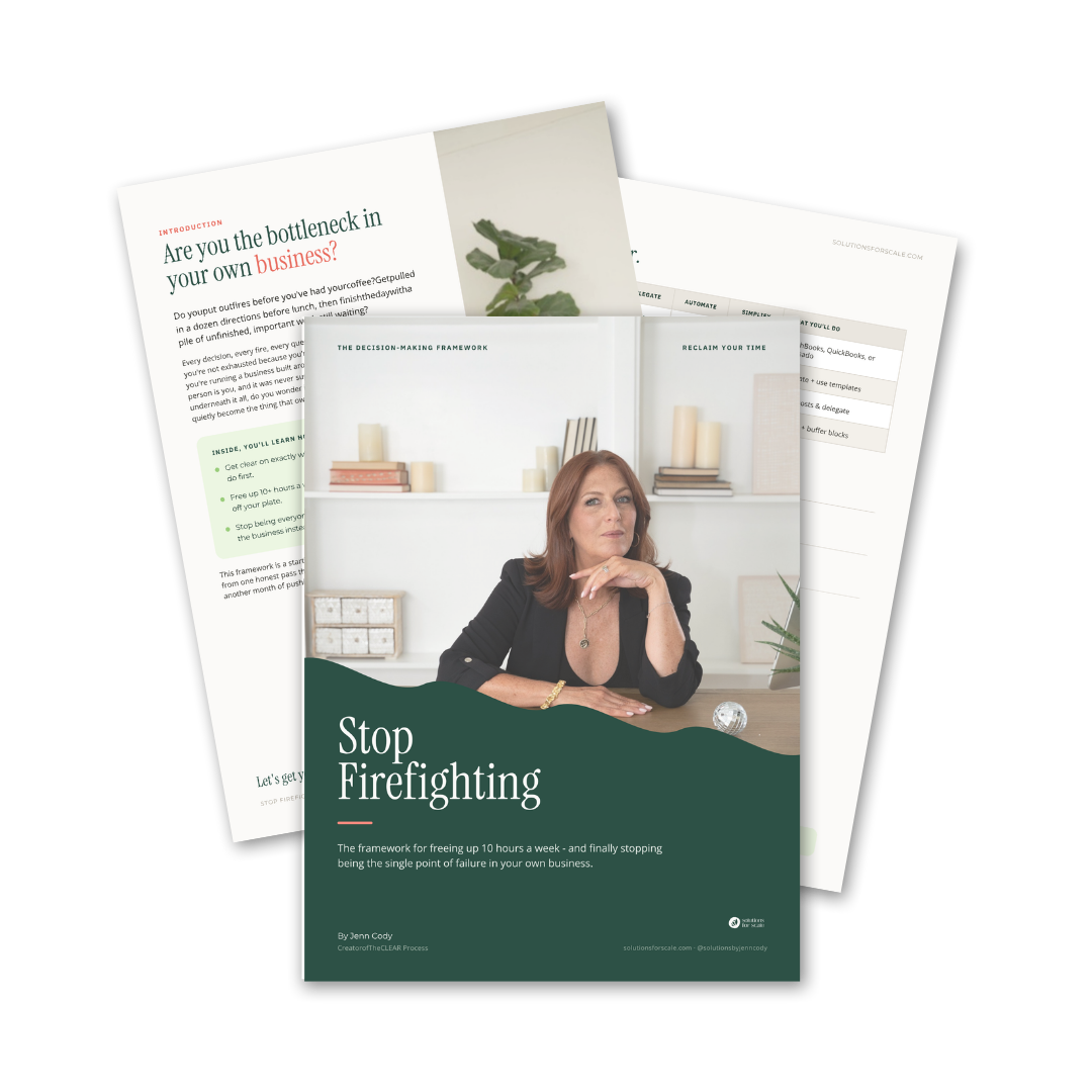 Stop Firefighting PDF framework mockup